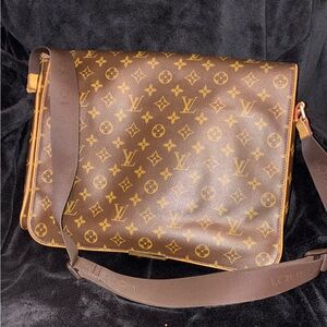 Louis Vuitton Brown and Gold Monogram Messenger Bag